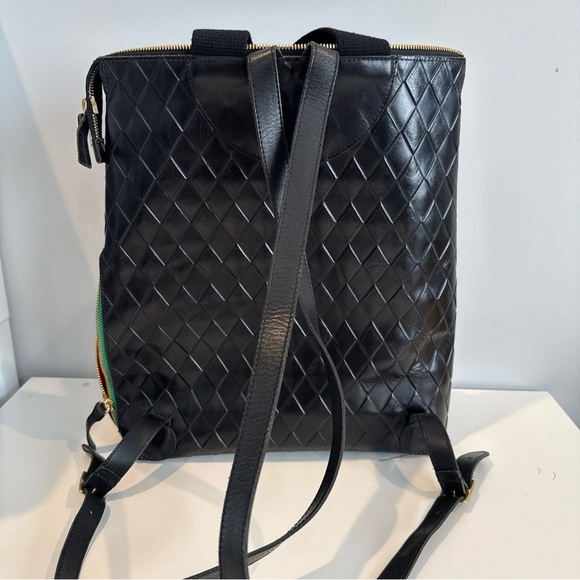 Clare V REMI Black Backpack. Diamond Shape Leather. Great Condition. Pre-Owned - Picture 5 of 10